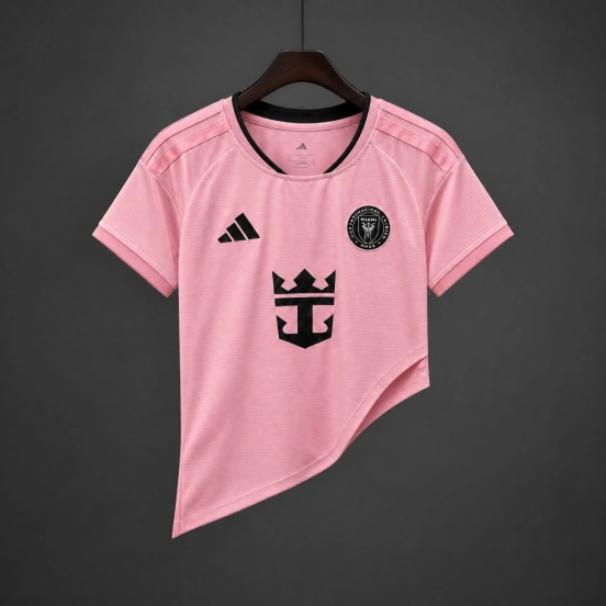 26/27 Women Inter Miami Home Asymmetric Hem Crop Jersey
