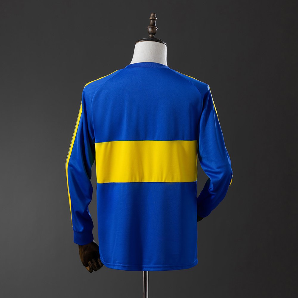 Retro Long sleeve 1981 Boca Juniors home Soccer Jersey