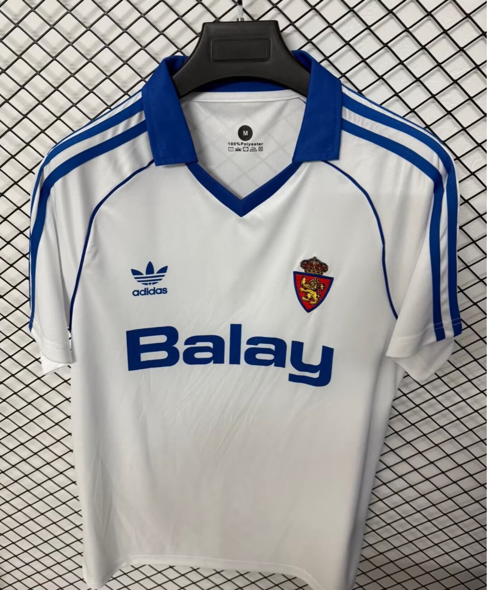 Retro 90/91 Real Zaragoza Home White Jersey